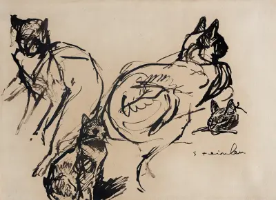 Katter av Théophile Alexandre Steinlen
