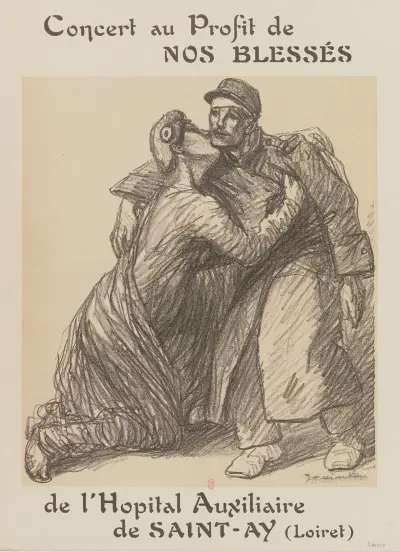 Konsert till förmån för våra sårade på Hôpital Auxiliaire de Saint-Ay (Loiret) av Théophile Alexandre Steinlen
