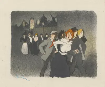Dans la rue, gigolots et gigolettes av Théophile Alexandre Steinlen