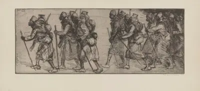 Des Sénégalais passent av Théophile Alexandre Steinlen