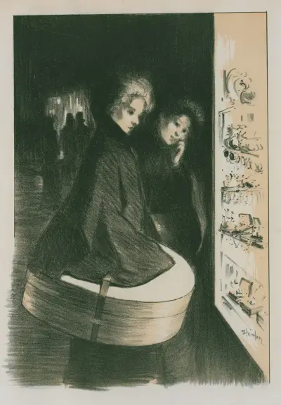 Dessin original pour les ‘Maîtres de l’Affiche’ av Théophile Alexandre Steinlen