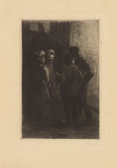 Deux gigolettes et deux gigolos av Théophile Alexandre Steinlen