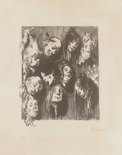 Tio mord för en slant av Théophile Alexandre Steinlen