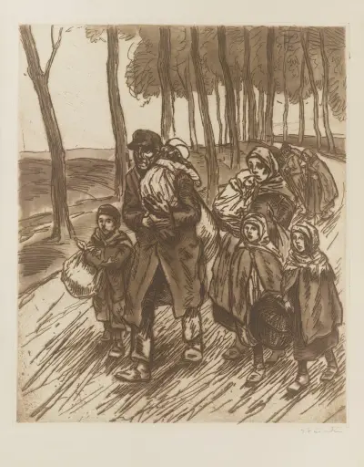 Familj på flykt av Théophile Alexandre Steinlen
