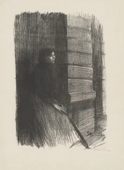 Femme triste av Théophile Alexandre Steinlen