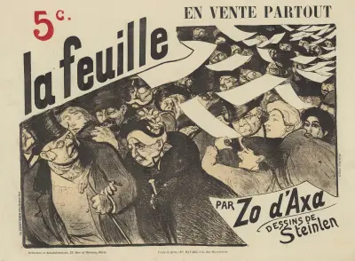 Feuille – En vente partout – Par Zo d’Axa av Théophile Alexandre Steinlen
