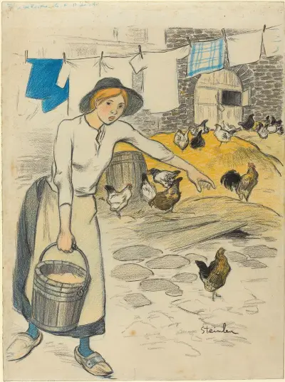 Bonddotter av Théophile Alexandre Steinlen