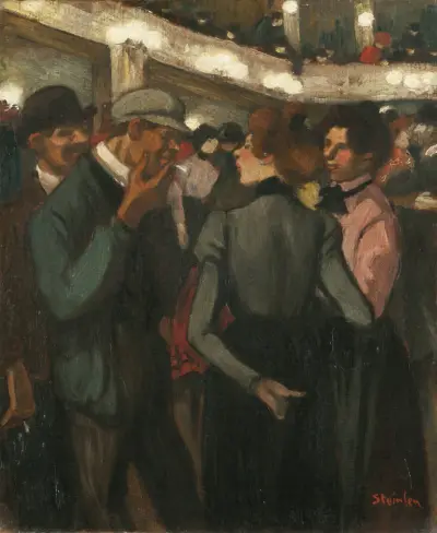 Flickor och hallickar på Moulin Rouge av Théophile Alexandre Steinlen