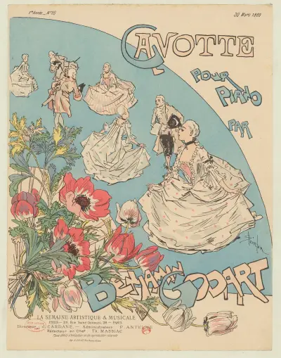 Gavotte pour piano par Benjalin Godart av Théophile Alexandre Steinlen