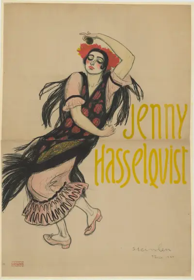 Jenny Hasselquist av Théophile Alexandre Steinlen