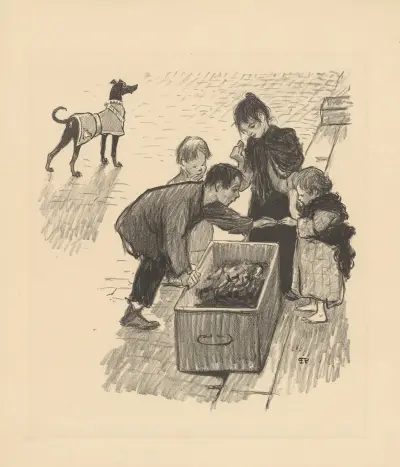 Jolie société! av Théophile Alexandre Steinlen
