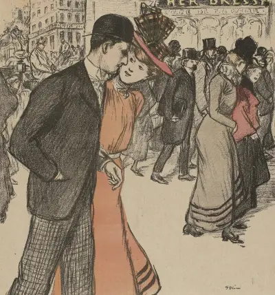 La Becquée (Fodret) av Théophile Alexandre Steinlen