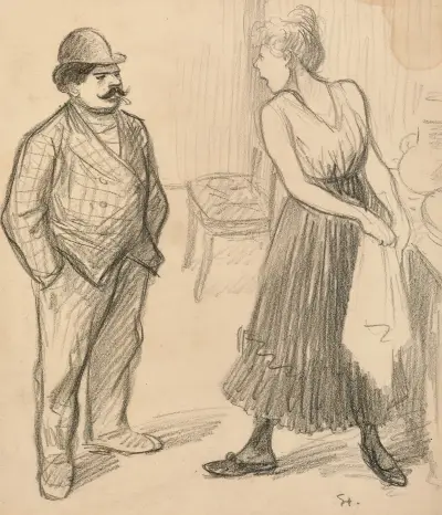 Tvisten av Théophile Alexandre Steinlen