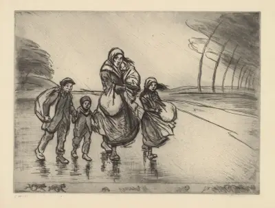 Flykten av Théophile Alexandre Steinlen