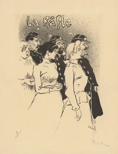 La râfle av Théophile Alexandre Steinlen