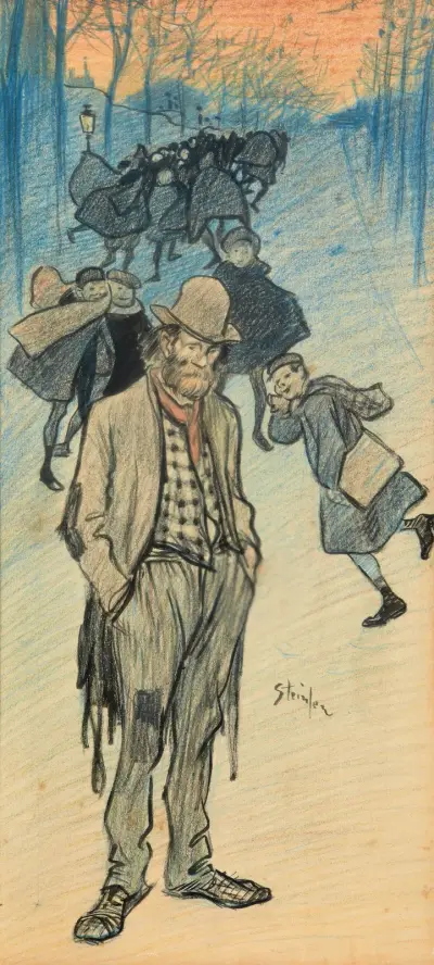 Skolans utsläpp av Théophile Alexandre Steinlen