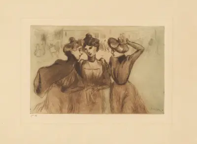 De tre modisternas utgång av Théophile Alexandre Steinlen