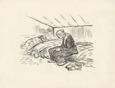 Änkan av Théophile Alexandre Steinlen