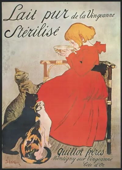 Lait pur de la Vingeanne Stérilisé av Théophile Alexandre Steinlen