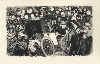 Le fiacre de l’Etat av Théophile Alexandre Steinlen