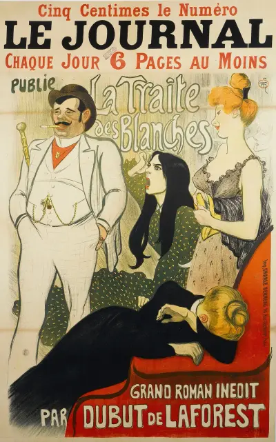 Le Journal Chaque Joue 6 Pages Au Moins Publie La Traite Des Blanches av Théophile Alexandre Steinlen