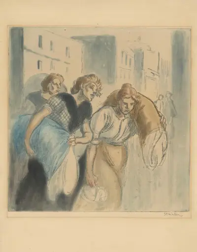 Återkomsten från tvättstugan av Théophile Alexandre Steinlen