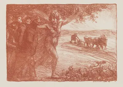 De stympade lantarbetarna av Théophile Alexandre Steinlen