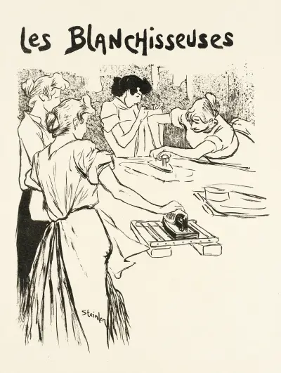 Tvätterskorna av Théophile Alexandre Steinlen