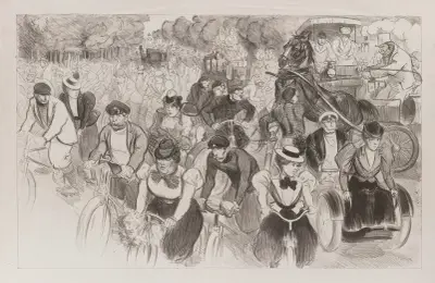 Cyklisterna av Théophile Alexandre Steinlen