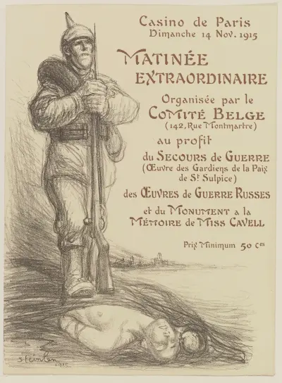 Matinée extraordinaire organisée par le Comité belge av Théophile Alexandre Steinlen