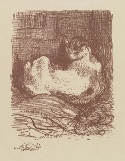 Mamma katt av Théophile Alexandre Steinlen