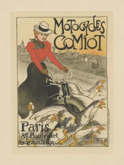 Motocycles, Comiot Paris, 87 Boulevart, Gouvion-St-Cyr av Théophile Alexandre Steinlen