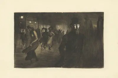 Paris nattetid av Théophile Alexandre Steinlen