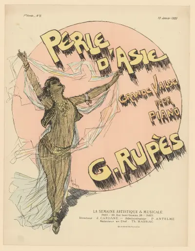 Perle d’Asie, grande valse pour piano, G. Rupès av Théophile Alexandre Steinlen