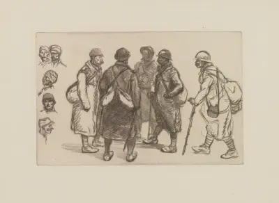 Permissionnaires n° 1 av Théophile Alexandre Steinlen