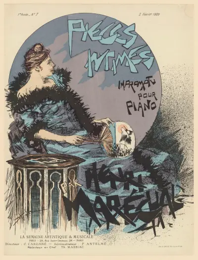 Intima stycken, impromptu för piano av Henri Maréchal av Théophile Alexandre Steinlen