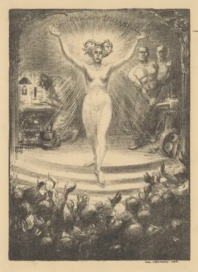 Program för en matiné på Trocadéro av Théophile Alexandre Steinlen