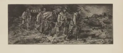 Ravitaillement en première ligne av Théophile Alexandre Steinlen
