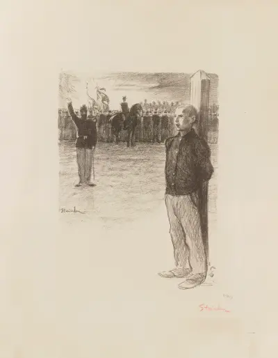 Civil rehabilitering och militär avrättning av Théophile Alexandre Steinlen