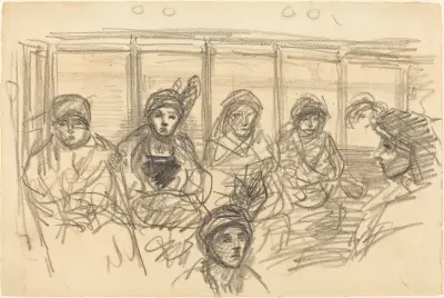 Riders on the Metro av Théophile Alexandre Steinlen