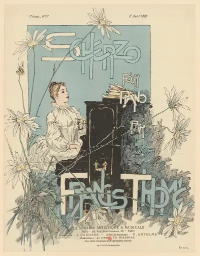 Scherzo – för – piano – av – Francis Thomé av Théophile Alexandre Steinlen