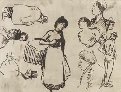Studieblad (1800–1900-tal) av Théophile Alexandre Steinlen
