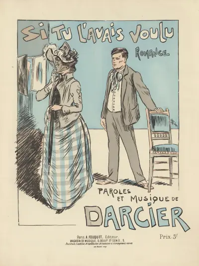 Om du hade velat, romans, text och musik av Darcier av Théophile Alexandre Steinlen