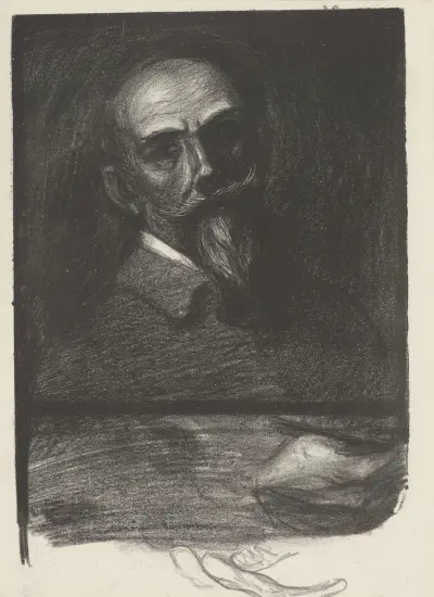 Steinlen de face tête inclinée av Théophile Alexandre Steinlen