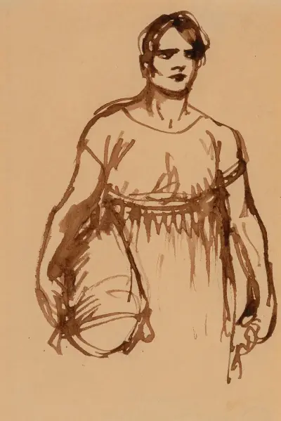 Studie av en kvinna av Théophile Alexandre Steinlen