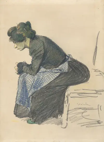 Studie av en kvinna av Théophile Alexandre Steinlen