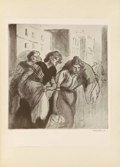 Återkomsten från tvättstugan av Théophile Alexandre Steinlen