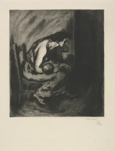 Det sjuka barnet av Théophile Alexandre Steinlen