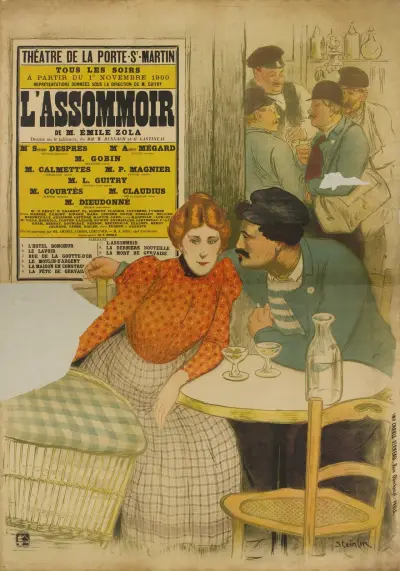 Théâtre de la Porte-St.-Martin. L’Assommoir av Théophile Alexandre Steinlen