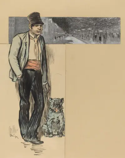 To The Village av Théophile Alexandre Steinlen